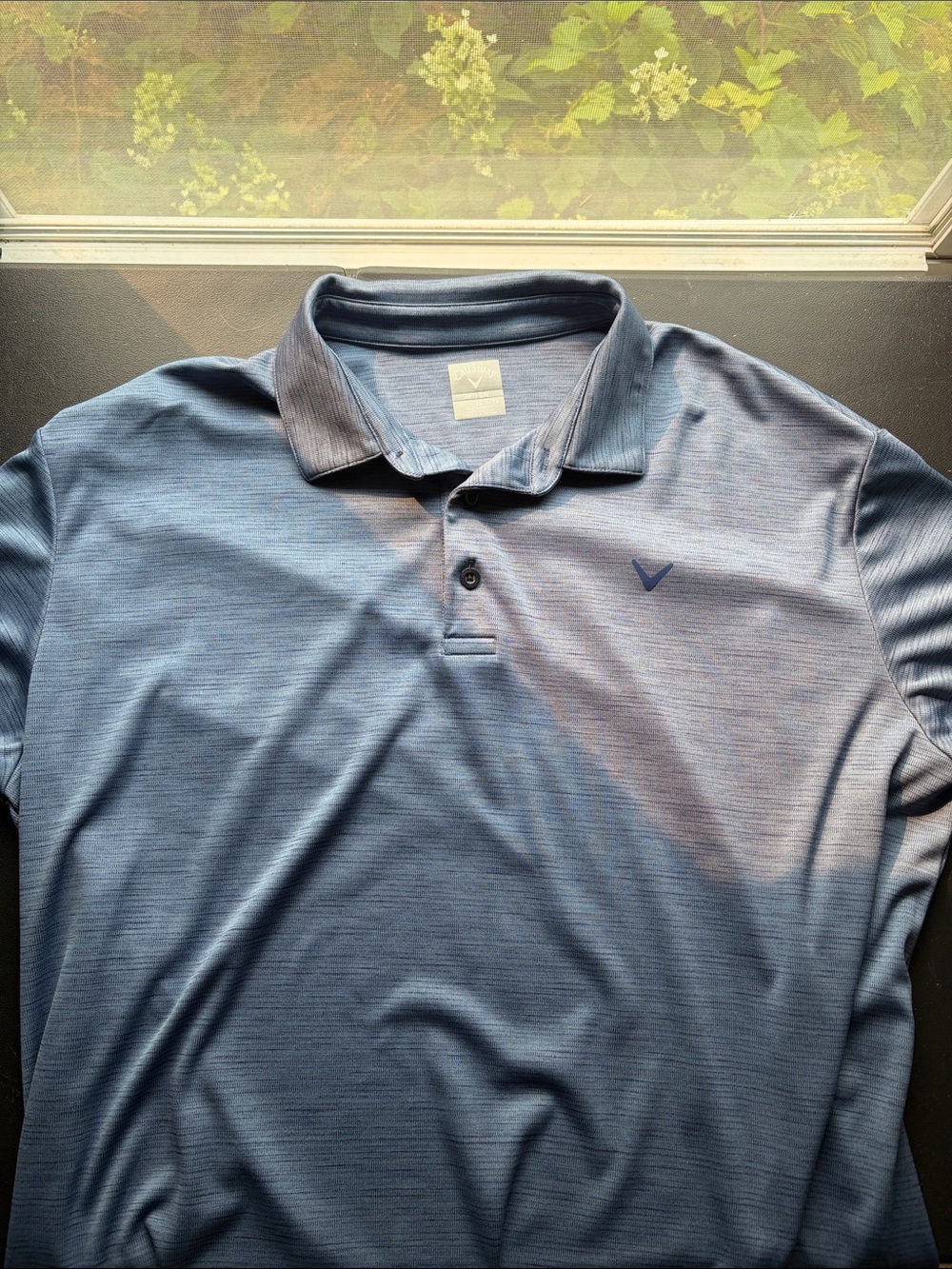 Callaway Men’s Blue Heather Performance Golf Polo - Picture 2 of 4